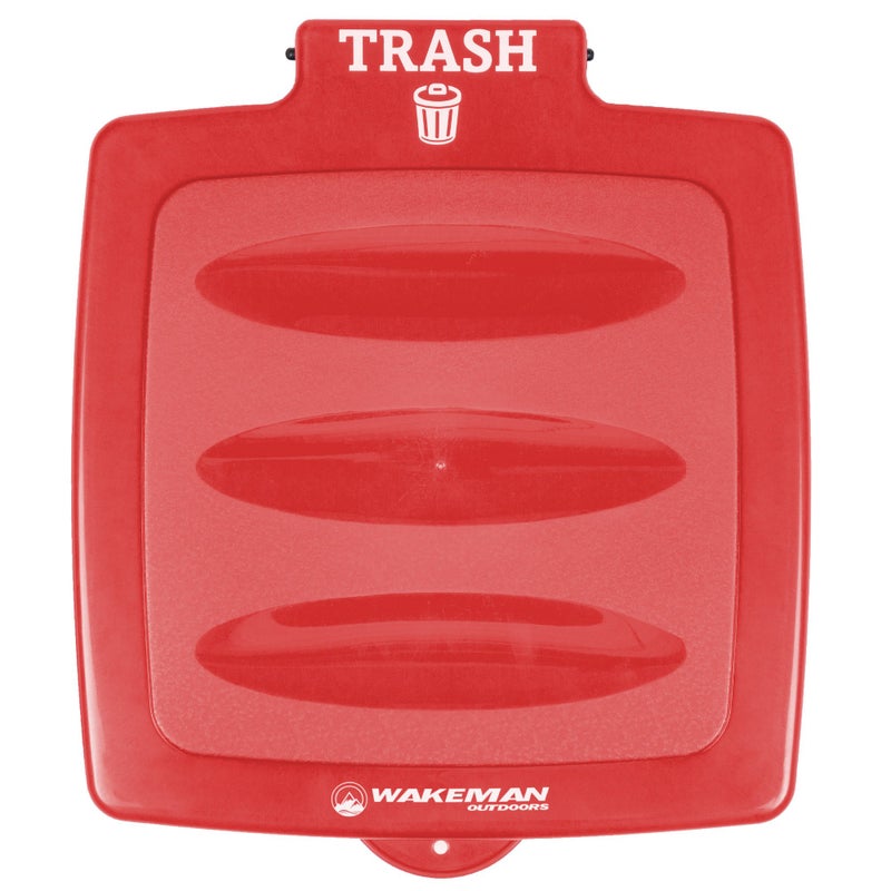 Wakeman Portable Trash Bag Holder â€“ Collapsible 13-Gallon Garbage Bin for Indoor/Outdoor Use, Camping, Recycling, and Parties â€“ Durable Plastic Trash Can by Wakeman Outdoors (Red) - Image 2